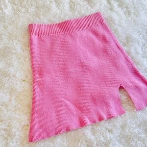 MABLE Pink sweater skirt mini sliT naked meshki NBD CAMILA COELHO tatiana mumu